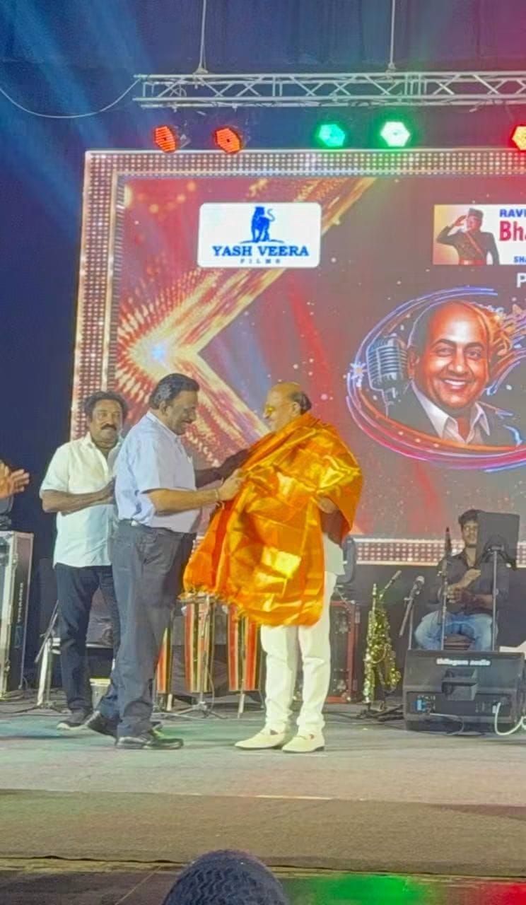 Pyarelal Gundecha felicitation ceremony with official — Yash Veera Films Tamil cinema