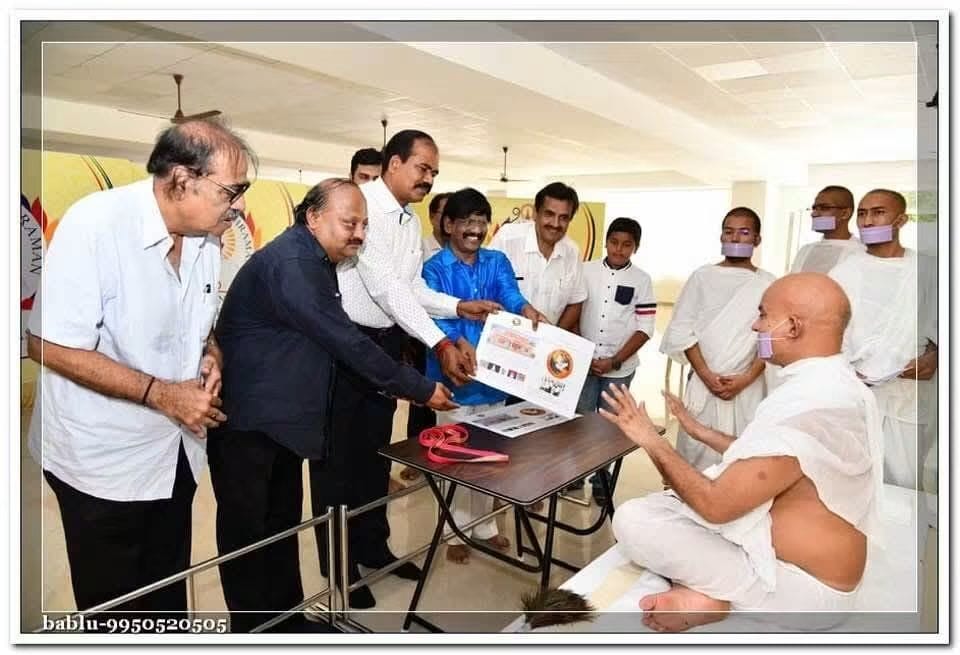 Pyarelal Gundecha felicitation with honorable Indian official — Yash Veera Films Chennai
