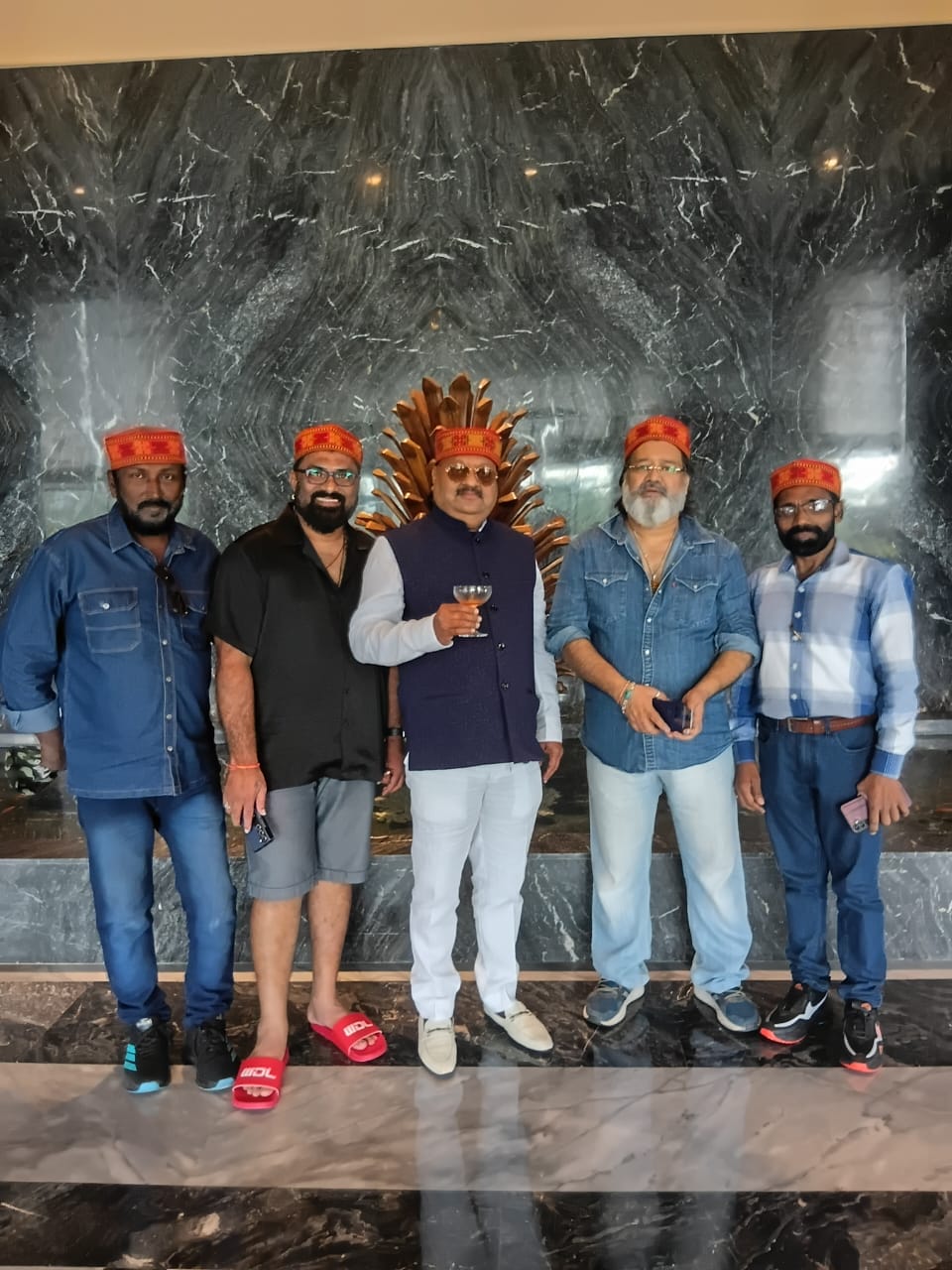 Uttarakhand Permissions Team - Producer Pyarelal Gundecha, Director S. D. Ashok, Cinematographer GARUDAVEGA Anji, Permission Controller Ashok Chauhan, and Production Manager Sudeeshraj